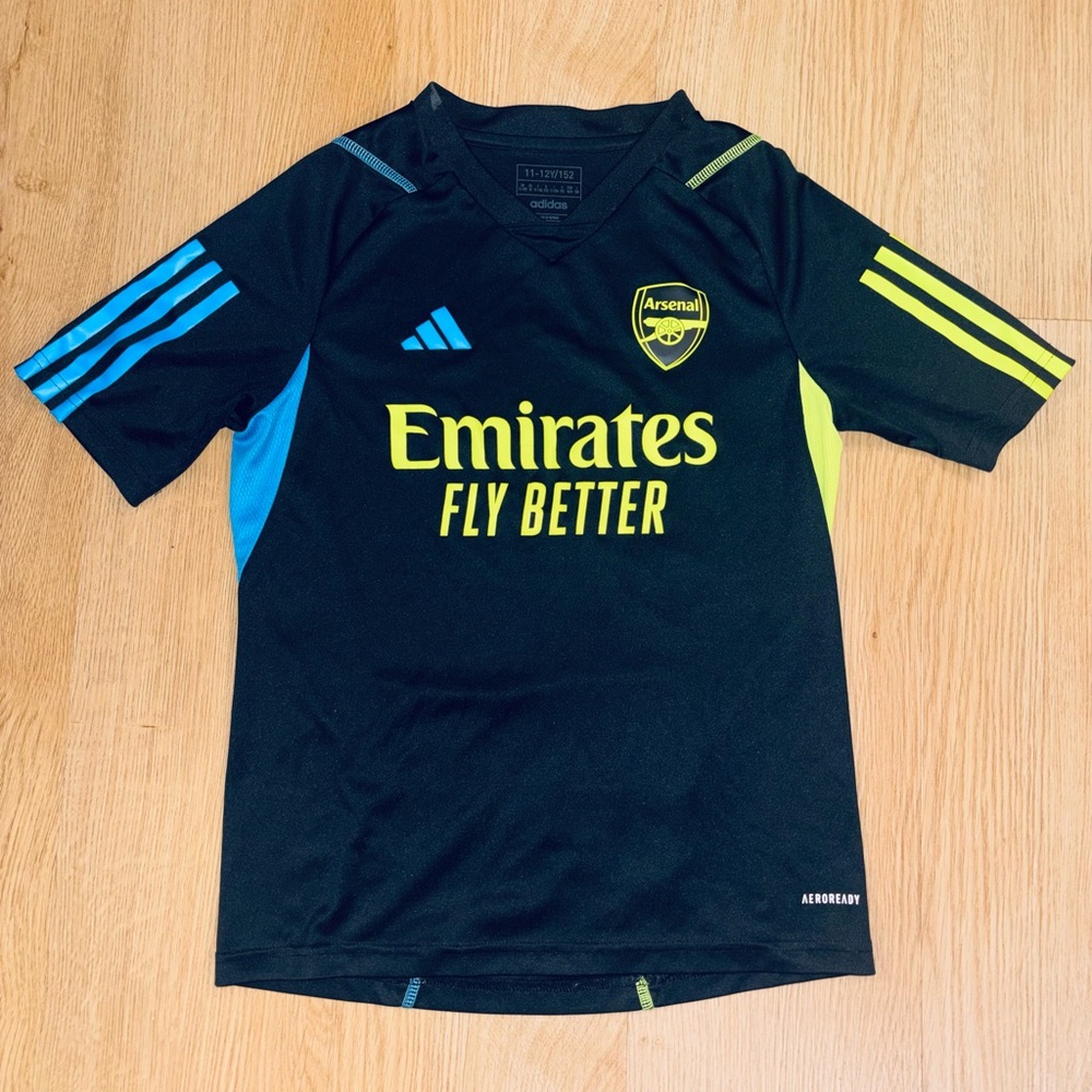 Adidas Black Arsenal Soccer Jersey Size 11-12Y